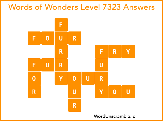 Words of Wonders Level 7323 Answers
