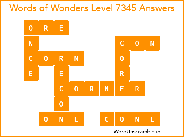 Words of Wonders Level 7345 Answers