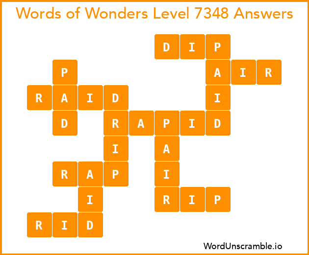 Words of Wonders Level 7348 Answers