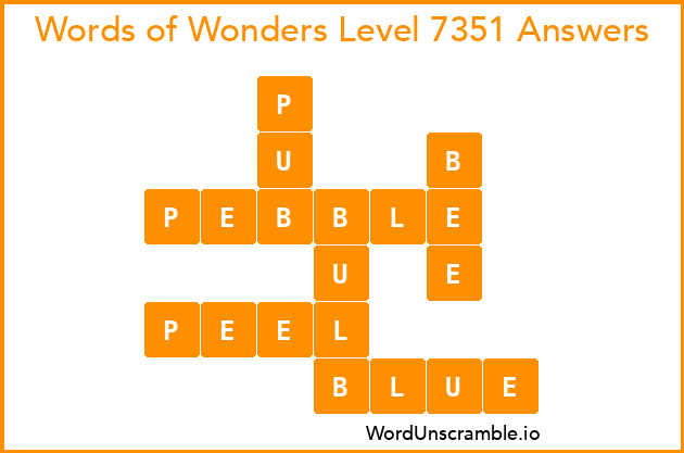 Words of Wonders Level 7351 Answers