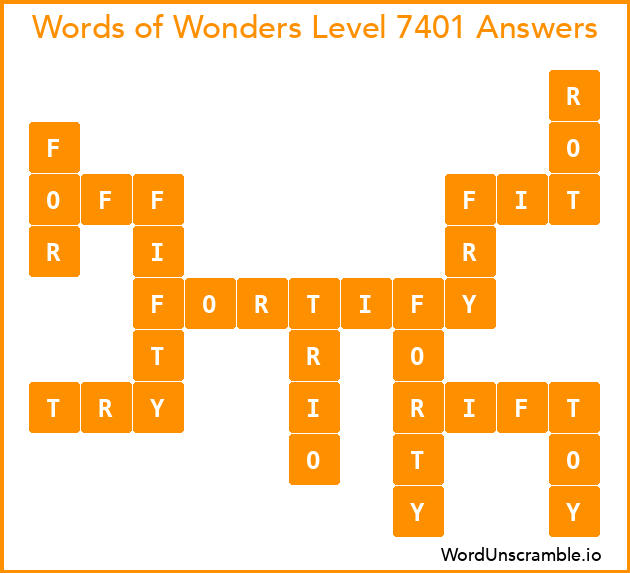 Words of Wonders Level 7401 Answers