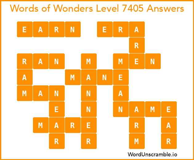 Words of Wonders Level 7405 Answers