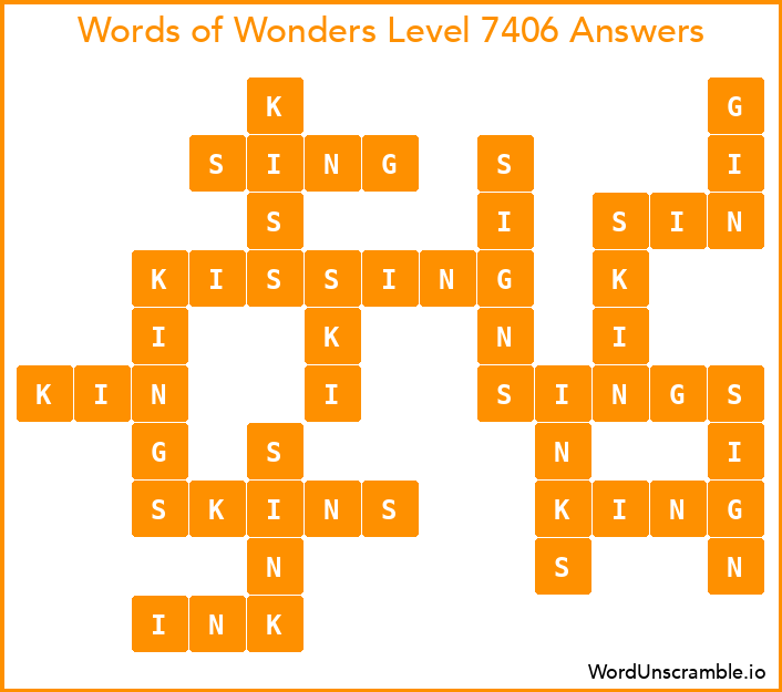Words of Wonders Level 7406 Answers