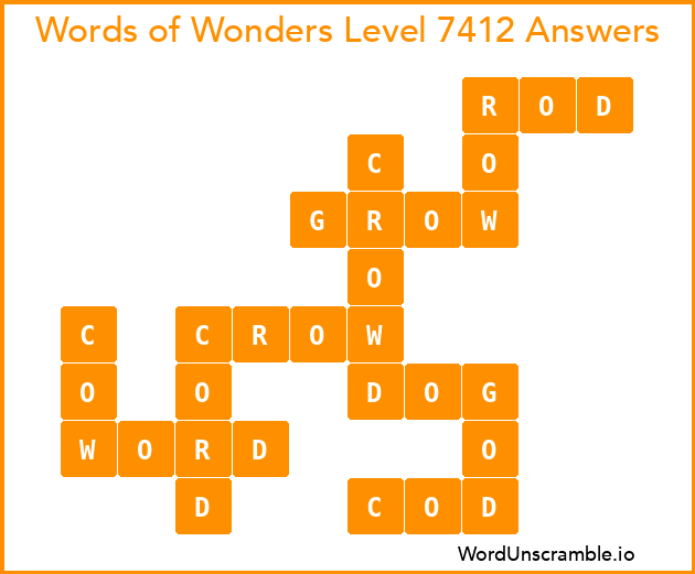 Words of Wonders Level 7412 Answers