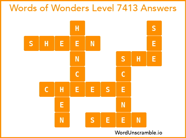 Words of Wonders Level 7413 Answers