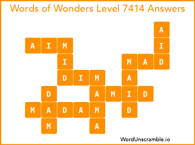 Words of Wonders Level 7414 Answers