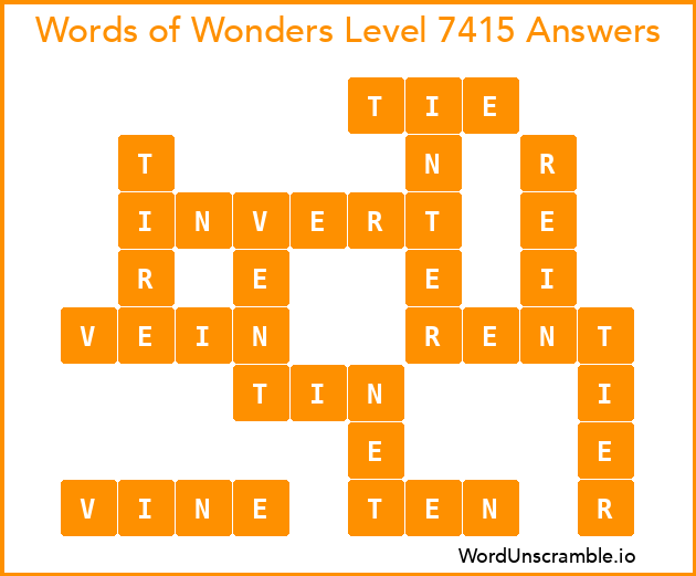Words of Wonders Level 7415 Answers