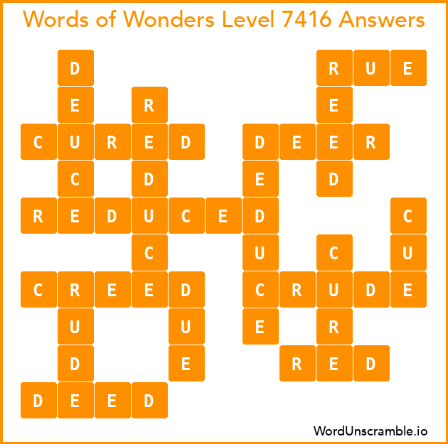 Words of Wonders Level 7416 Answers
