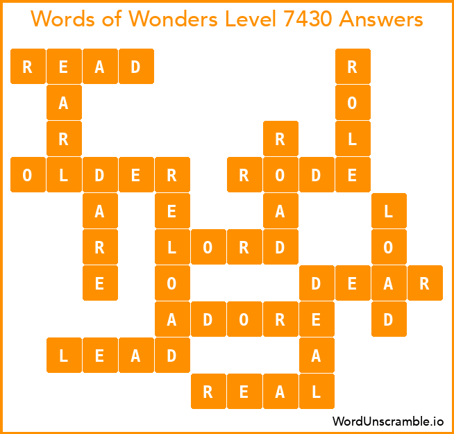 Words of Wonders Level 7430 Answers