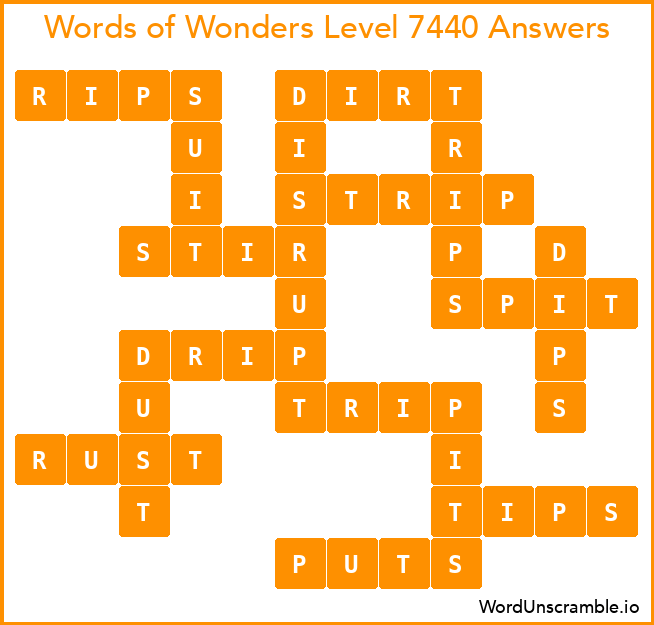 Words of Wonders Level 7440 Answers