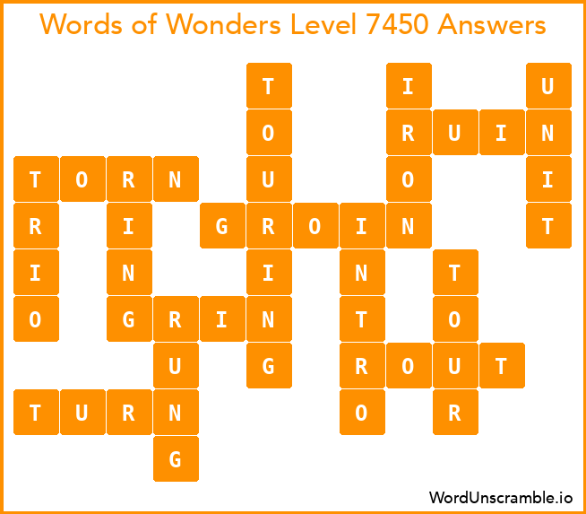 Words of Wonders Level 7450 Answers
