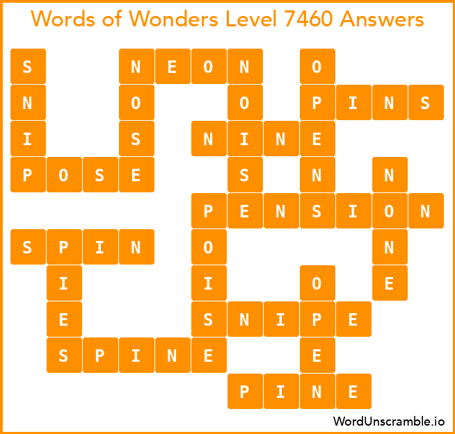 Words of Wonders Level 7460 Answers