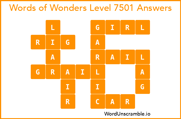 Words of Wonders Level 7501 Answers