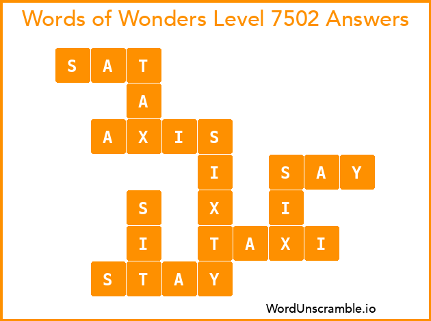 Words of Wonders Level 7502 Answers