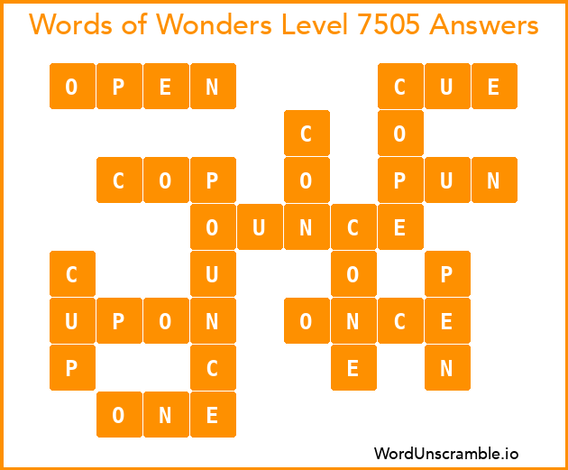 Words of Wonders Level 7505 Answers