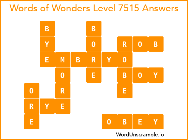 Words of Wonders Level 7515 Answers