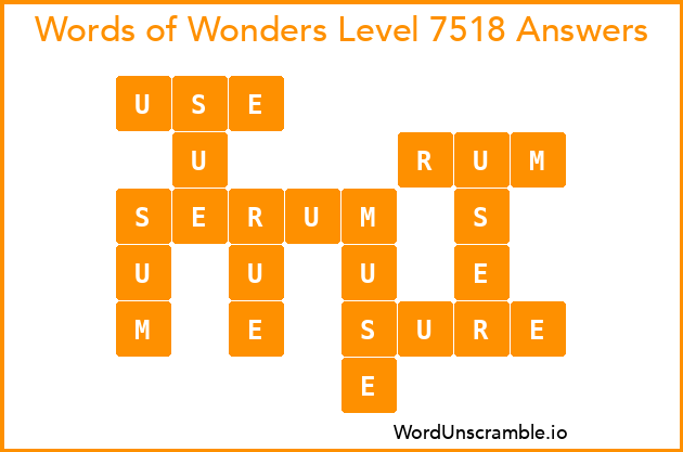 Words of Wonders Level 7518 Answers