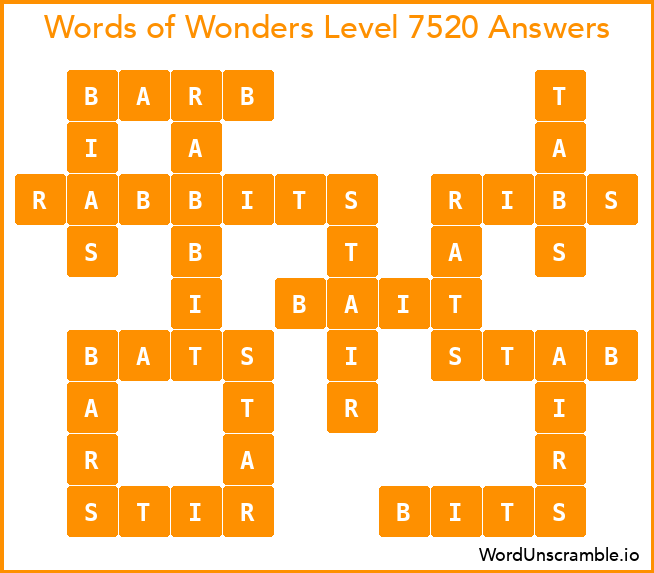Words of Wonders Level 7520 Answers