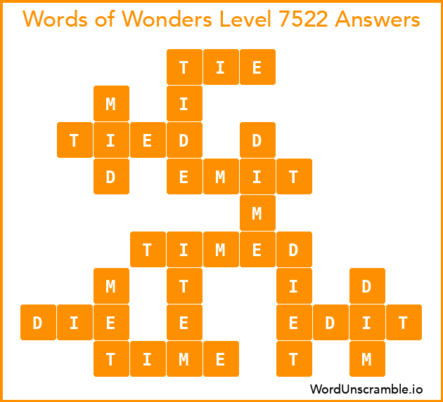 Words of Wonders Level 7522 Answers