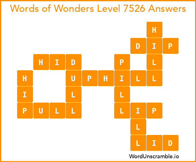 Words of Wonders Level 7526 Answers
