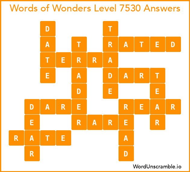 Words of Wonders Level 7530 Answers