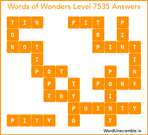 Words of Wonders Level 7535 Answers