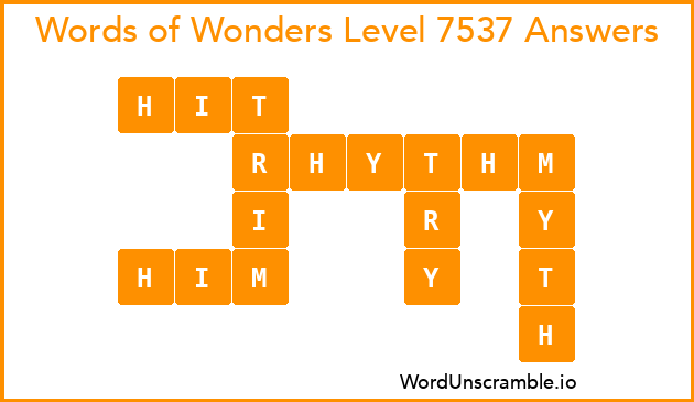 Words of Wonders Level 7537 Answers