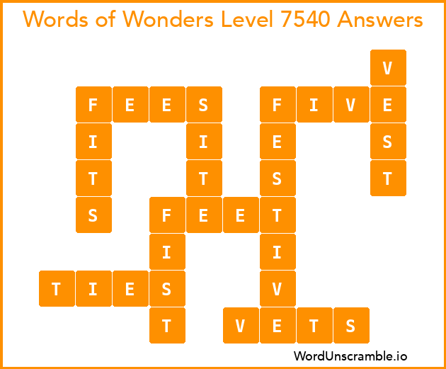 Words of Wonders Level 7540 Answers