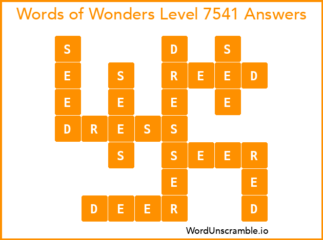 Words of Wonders Level 7541 Answers