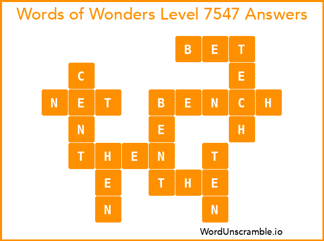 Words of Wonders Level 7547 Answers
