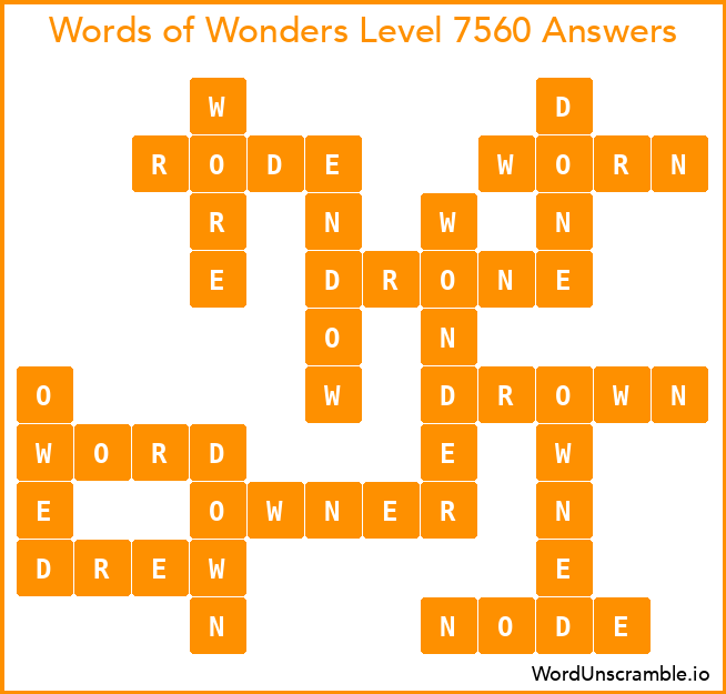 Words of Wonders Level 7560 Answers