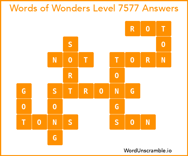 Words of Wonders Level 7577 Answers