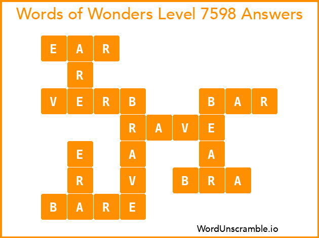 Words of Wonders Level 7598 Answers