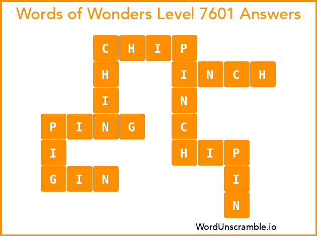 Words of Wonders Level 7601 Answers