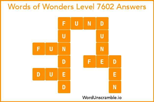Words of Wonders Level 7602 Answers