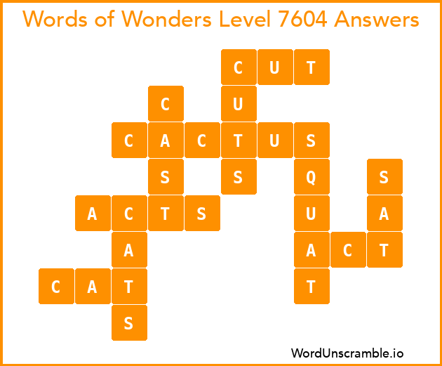 Words of Wonders Level 7604 Answers