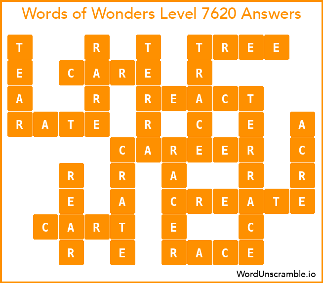 Words of Wonders Level 7620 Answers