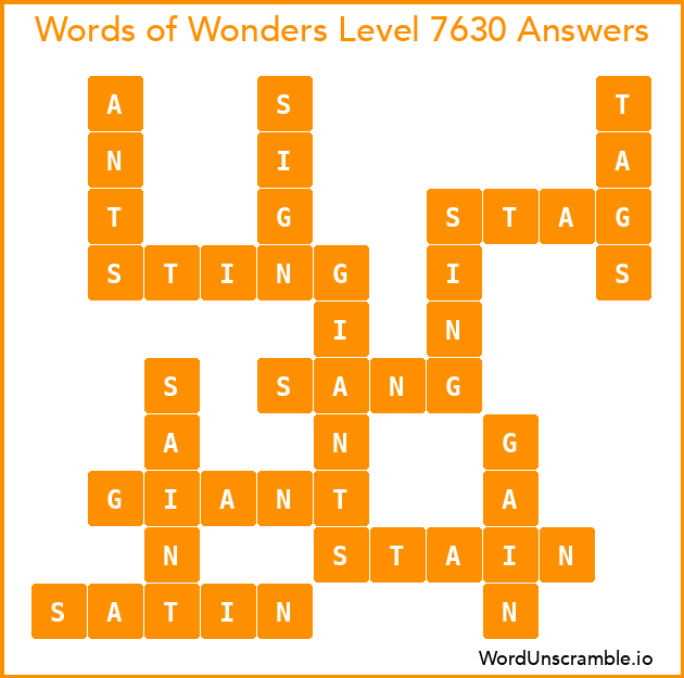 Words of Wonders Level 7630 Answers