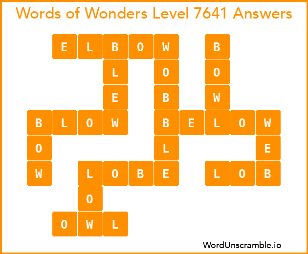 Words of Wonders Level 7641 Answers