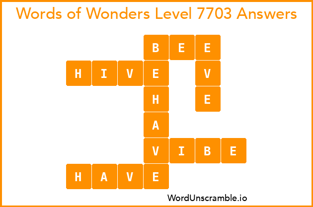 Words of Wonders Level 7703 Answers
