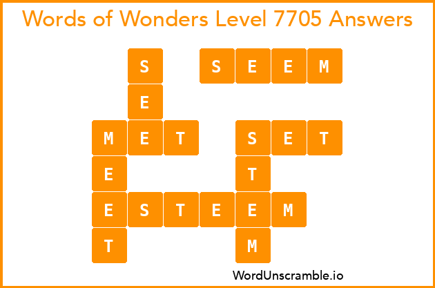 Words of Wonders Level 7705 Answers