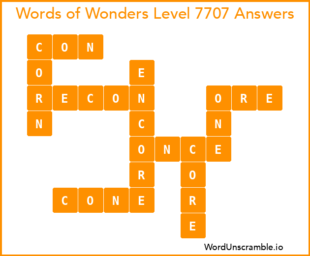 Words of Wonders Level 7707 Answers