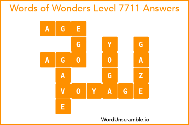 Words of Wonders Level 7711 Answers