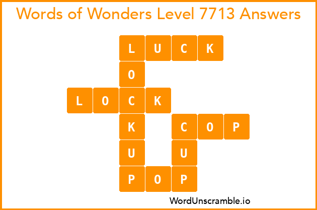 Words of Wonders Level 7713 Answers