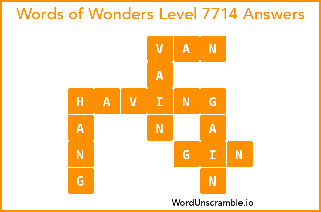 Words of Wonders Level 7714 Answers