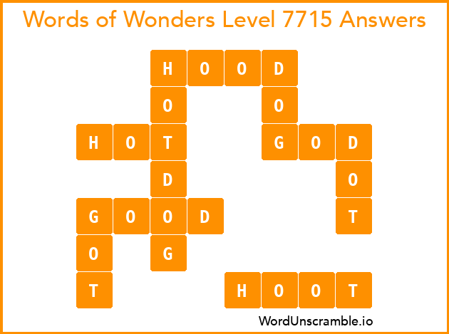 Words of Wonders Level 7715 Answers