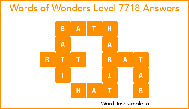 Words of Wonders Level 7718 Answers