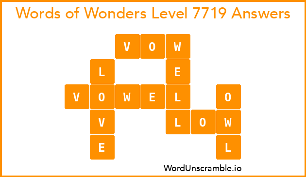 Words of Wonders Level 7719 Answers