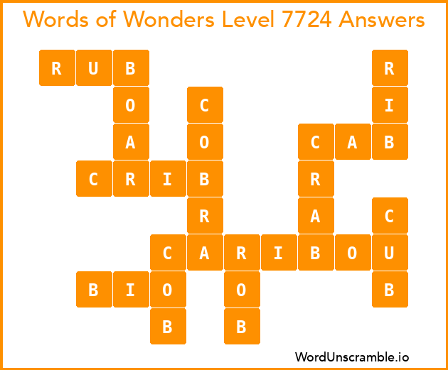 Words of Wonders Level 7724 Answers