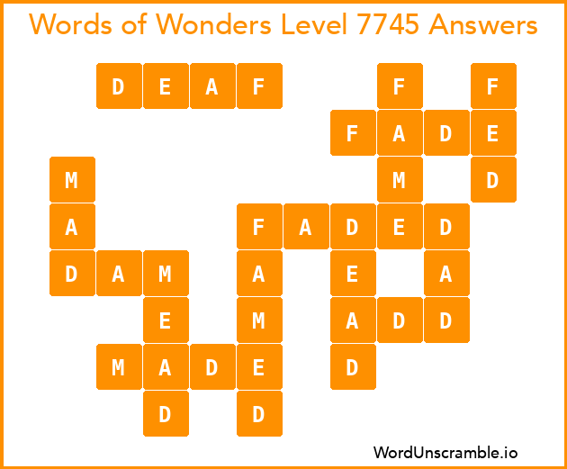 Words of Wonders Level 7745 Answers